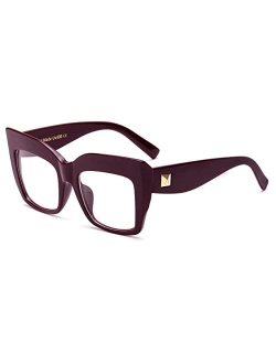 Square Oversized Glasses Frame Eyewear Women B2475