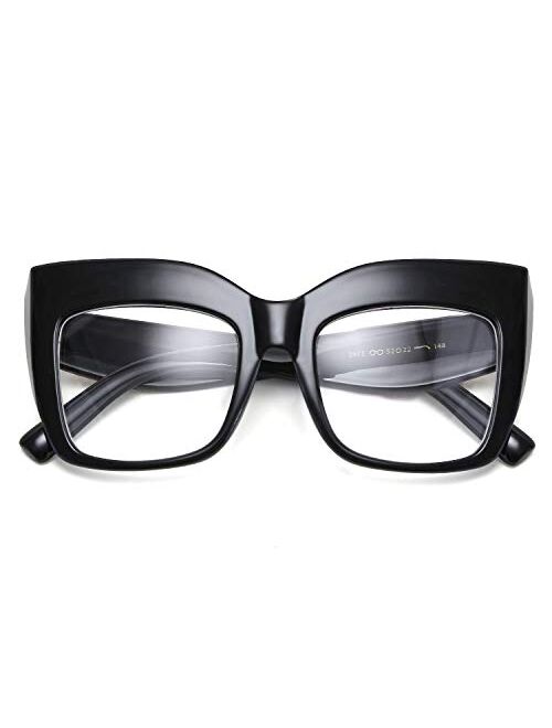 FEISEDY Square Oversized Glasses Frame Eyewear Women B2475