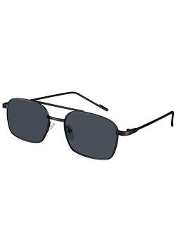 Fashion Square Sunglasses Women Men Trendy Retro Metal Frame Sun Glasses Candy Color Lens B1036