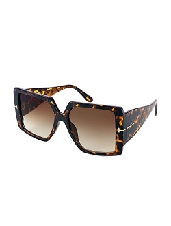 Retro Square Oversized Sunglasses Large Frame Sunglasses for Women Men B4036