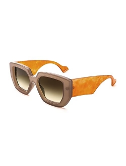 Oversized Square Sunglasses for Women Men Thick Frame Shades B4074