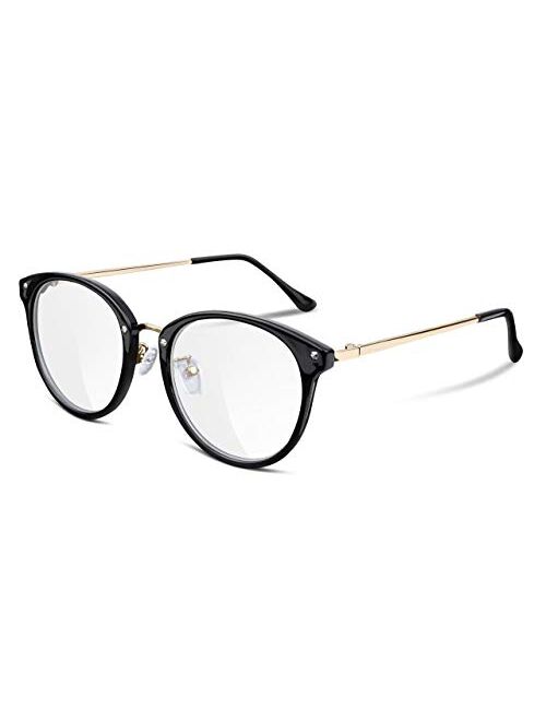 FEISEDY Women Vintage Glasses Frames Round Eyewear Clear Lens B2260