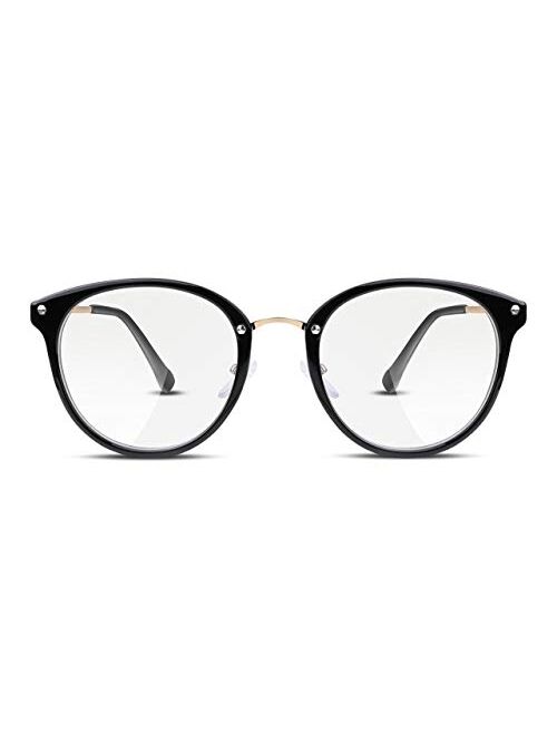 FEISEDY Women Vintage Glasses Frames Round Eyewear Clear Lens B2260