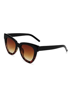 Retro Cat Eye Sunglasses Women Men Vintage Square Cateye UV400 Sunglasses B2586