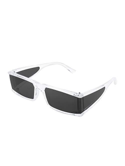 Cool Futuristic Rectangular Sunglasses Cyber Men Women Punk Style Cosplay Sun Glasses B2739