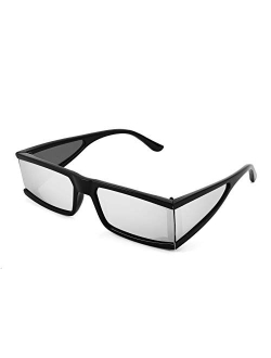 Cool Futuristic Rectangular Sunglasses Cyber Men Women Punk Style Cosplay Sun Glasses B2739