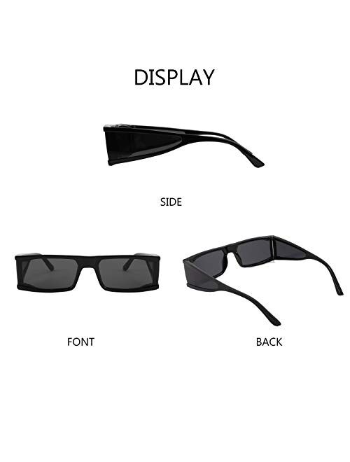 FEISEDY Cool Futuristic Rectangular Sunglasses Cyber Men Women Punk Style Cosplay Sun Glasses B2739