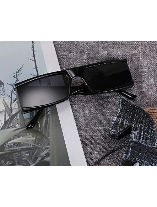 FEISEDY Cool Futuristic Rectangular Sunglasses Cyber Men Women Punk Style Cosplay Sun Glasses B2739