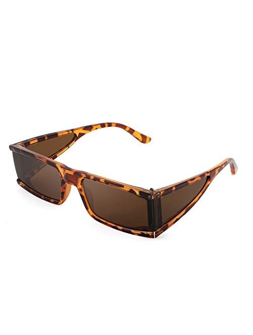 FEISEDY Cool Futuristic Rectangular Sunglasses Cyber Men Women Punk Style Cosplay Sun Glasses B2739