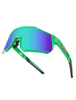 Sports Sunglasses Wraparound 80s Visor Cycling Men Women Outdoor Shield Baseball Glasses B4125