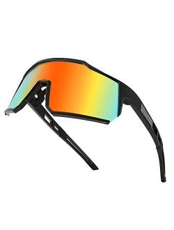 Sports Sunglasses Wraparound 80s Visor Cycling Men Women Outdoor Shield Baseball Glasses B4125