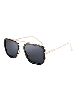 Retro 70s Pilot Sunglasses Tony Sunglasses Trendy Women Square Sun Glasses B2510