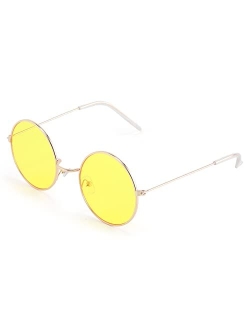 Retro Round Sunglasses Candy Color Hippie Circle Glasses Punk B2305