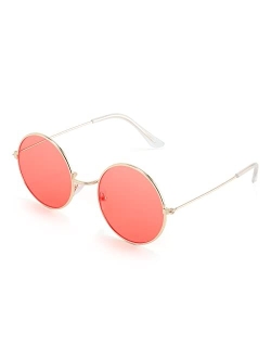 Retro Round Sunglasses Candy Color Hippie Circle Glasses Punk B2305