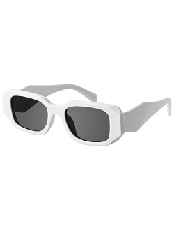 mosanana Trendy Rectangle Sunglasses for Women Men-Goulding