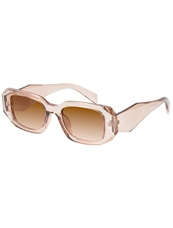 mosanana Trendy Rectangle Sunglasses for Women Men-Goulding