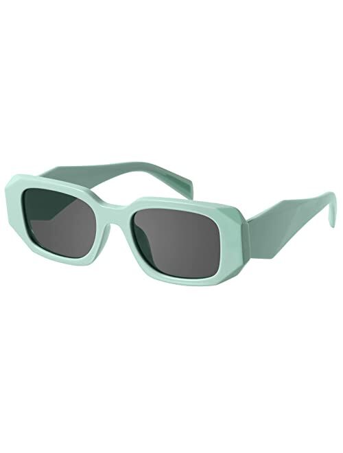 mosanana Trendy Rectangle Sunglasses for Women Men-Goulding