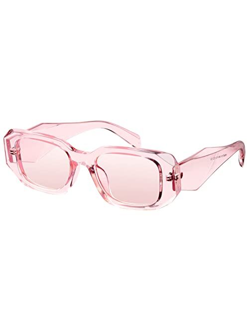 mosanana Trendy Rectangle Sunglasses for Women Men-Goulding