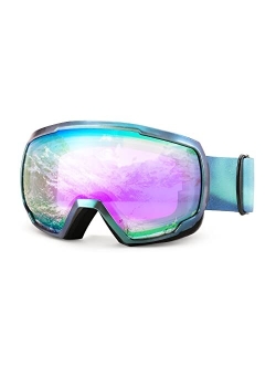 Ski Goggles OTG - Over Glasses Ski/Snowboard/Snowmobile Goggles for Men Women & Youth - 100% UV Protection B2960