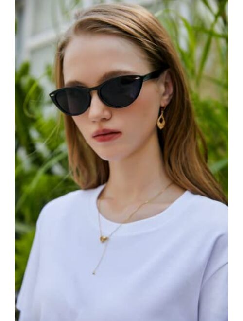 FEISEDY Retro Cat Eye Sunglasses Women Men Vintage Small Cateye UV400 Sunglasses B2617