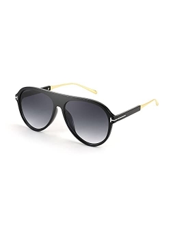 Retro 70s Pilot Sunglasses Oversized Classic Fantastically Vintage Round Sun Glasses for Women Men B2778