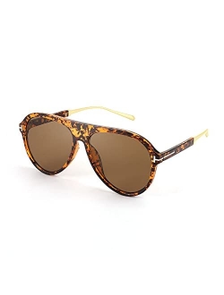 Retro 70s Pilot Sunglasses Oversized Classic Fantastically Vintage Round Sun Glasses for Women Men B2778