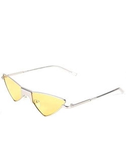 Small Cat Eye Sunglasses Women PUNK Party Metal ROCK Candy Color Glasses B2721