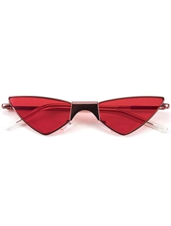 Small Cat Eye Sunglasses Women PUNK Party Metal ROCK Candy Color Glasses B2721