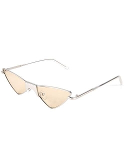 Small Cat Eye Sunglasses Women PUNK Party Metal ROCK Candy Color Glasses B2721