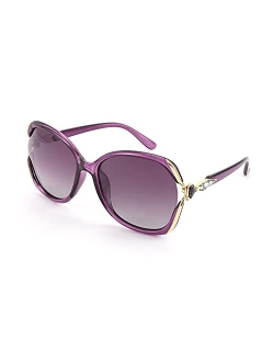 Sunglasses for Women Crystal Polarized Trendy Oversized Sunglasses Street Style B2770