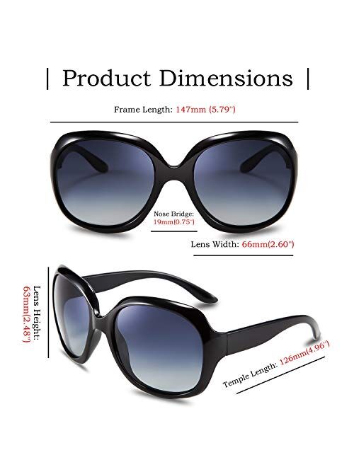 FEISEDY Fashion Oversized Polarized Women Sunglasses TAC Lenses B2434