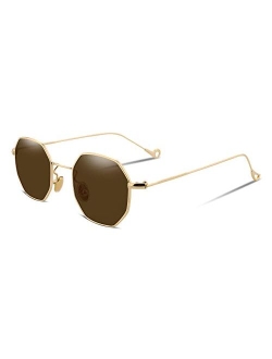 Hipster Small Polygon Women Men Sunglasses Delicate Metal Frame B2254