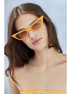 Alanis Slim Angular Cat-Eye Sunglasses