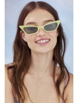 Alanis Slim Angular Cat-Eye Sunglasses