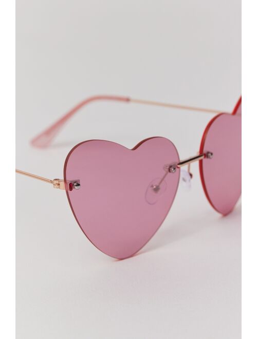 Urban Outfitters Heartbreaker Rimless Heart Sunglasses