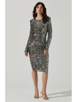 Women's Sylvina Sequin Cut Out Midi Dress