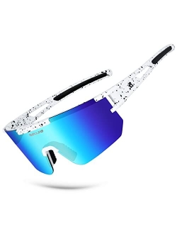 BOLLFO Polarized Sports Sunglasses,UV400 Protection Outdoor Glasses for Men Women Youth Baseball Cycling Running Driving Golf