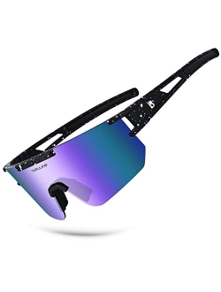 BOLLFO Polarized Sports Sunglasses,UV400 Protection Outdoor Glasses for Men Women Youth Baseball Cycling Running Driving Golf