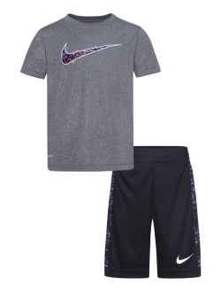 Little Boys Let's Be Real Dri-FIT T-shirt and Shorts Set