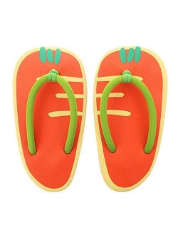 KESYOO Women Beach Slippers Flip Flops Casual Beach Sandal Carrot Fruit Shaped Slipper Travel Outdoor Summer Ladies Open Toe Slipper Shoes 1 Pair
