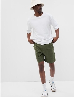 7" Linen-Cotton Shorts