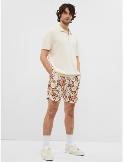 7" Linen-Cotton Shorts