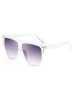 Men Vintage Flat Top Large Square Pilot Women Sunglasses Oversized Square Thin Plastic Frame B2499