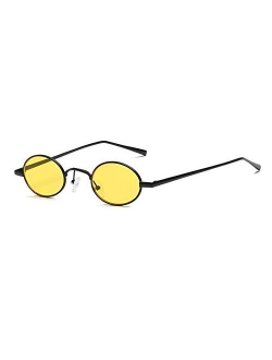 Vintage Small Round Sunglasses Retro Slender Metal Frame Candy Colors B2422