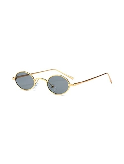 Vintage Small Round Sunglasses Retro Slender Metal Frame Candy Colors B2422