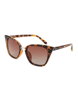 Women Cat Eye Polarized Sunglasses Cute Classic UV400 Sun Glasses Double Metal Studs B2707