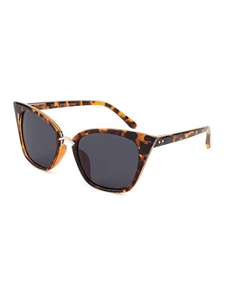 Women Cat Eye Polarized Sunglasses Cute Classic UV400 Sun Glasses Double Metal Studs B2707