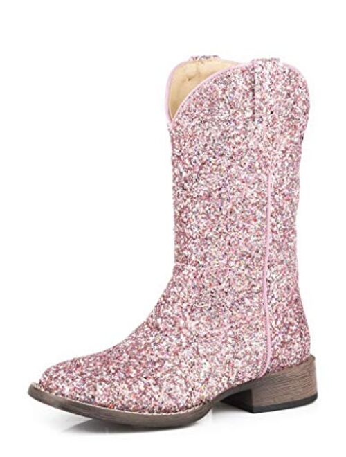 ROPER Toddler-Girls' Glitter Galore Western Boot Square Toe