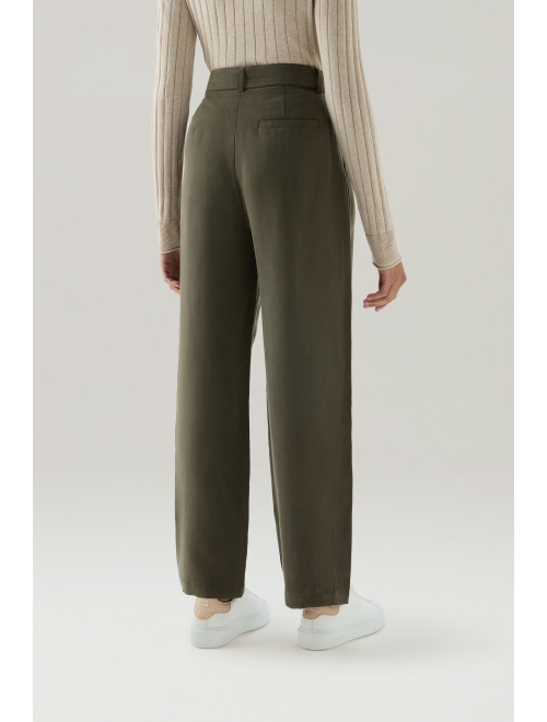 Woolrich tie-waist straight-leg trousers