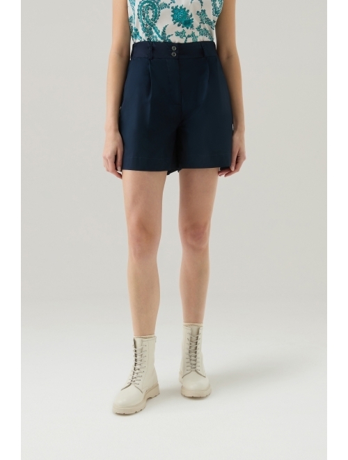 Woolrich pleat-detail high-waisted shorts